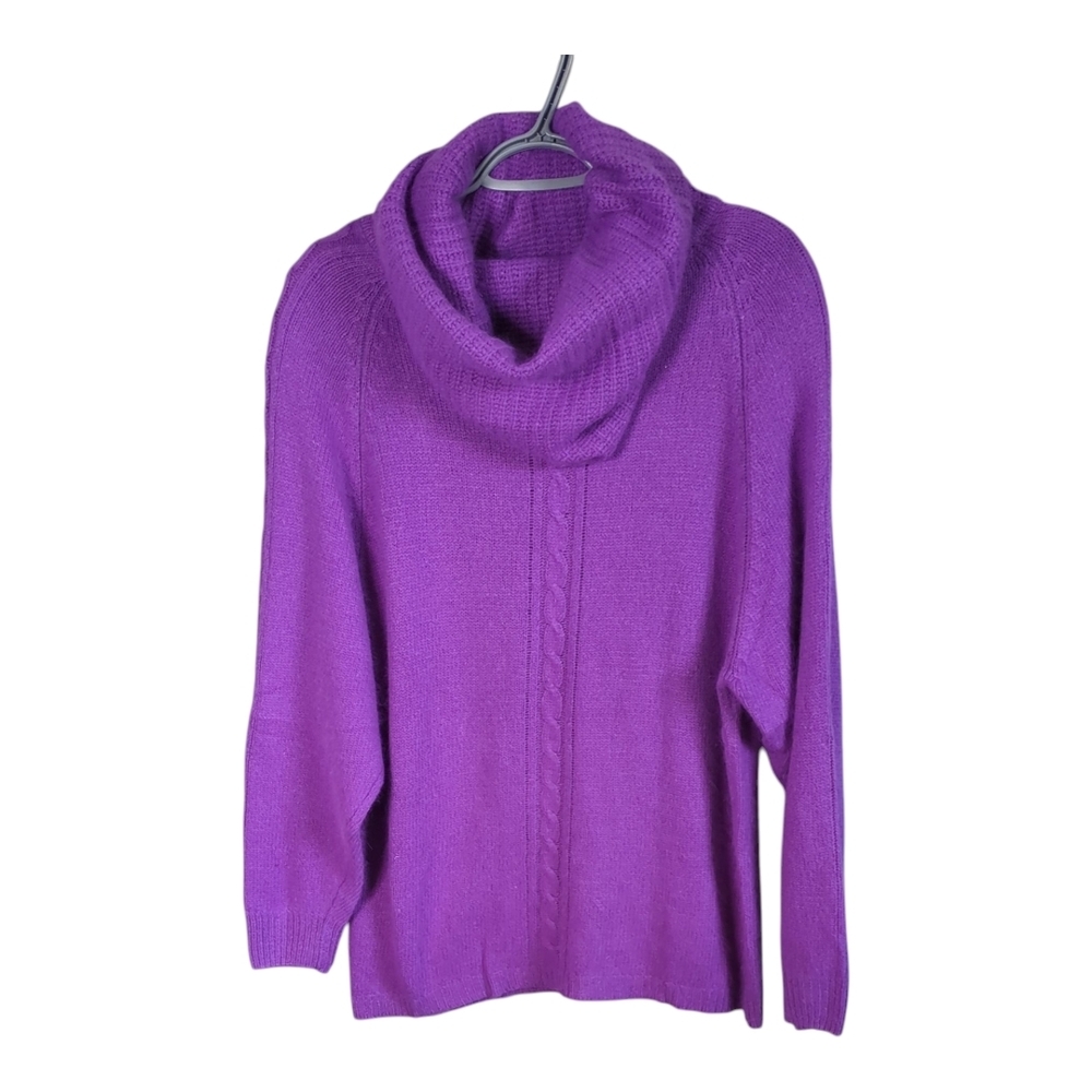 E.M.T. Sweater VTG‎ Cowl Neck Silk Angora Knit Fall 80s 90s Size Large